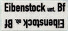 Zuglaufschild "Eibenstock unt. Bhf / Eibenstock ob. Bhf"
