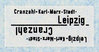 Zuglaufschild "Leipzig - Karl-Marx-Stadt - Cranzahl"