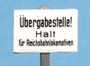 Schild "Übergabestelle! Halt für Reichsbahnlokomotiven"